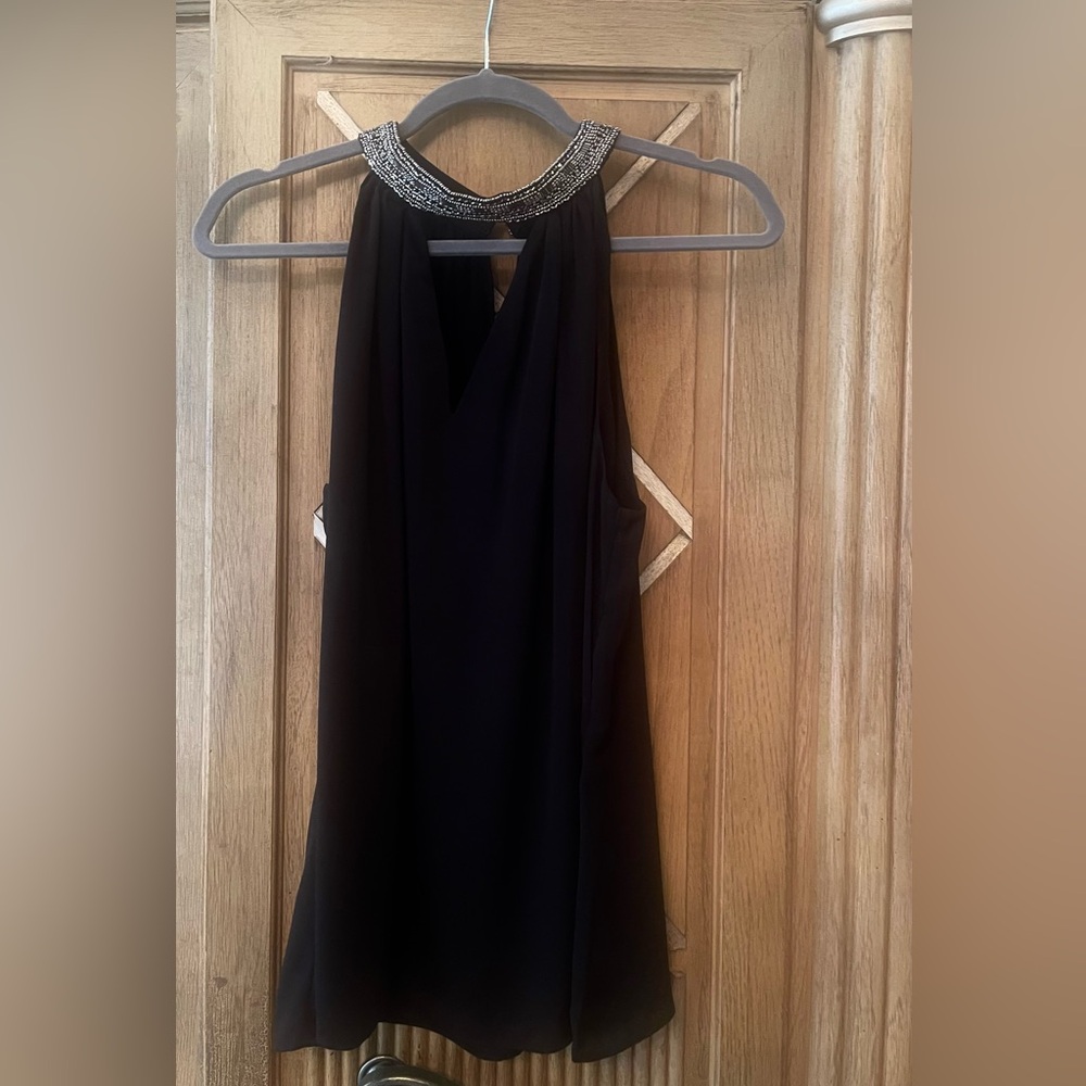Elegant Black Halter Blouse